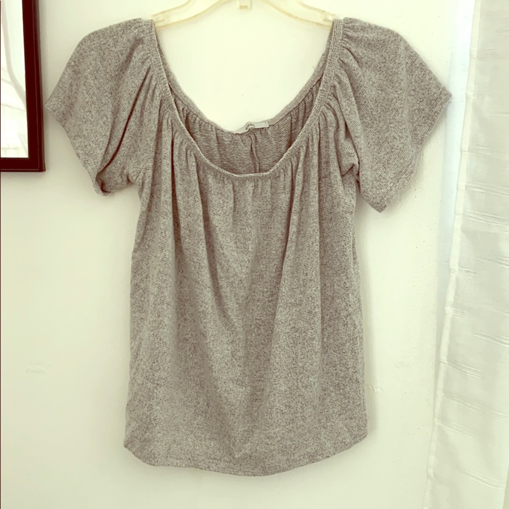Grey off the shoulder blouse